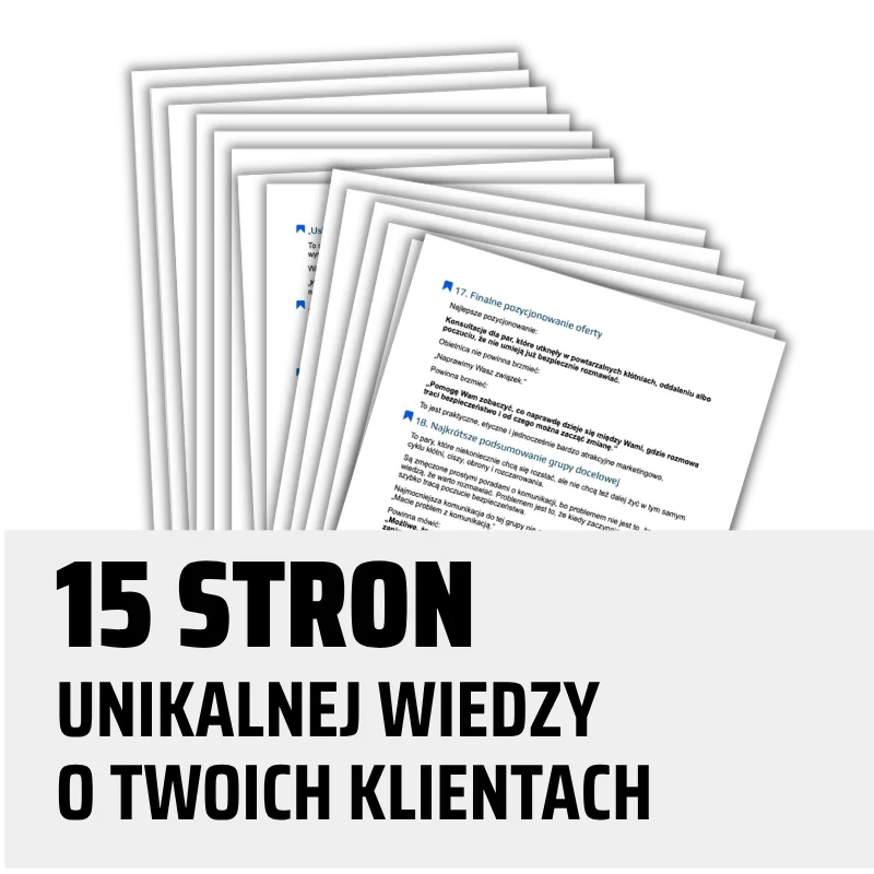 15 stron analizy